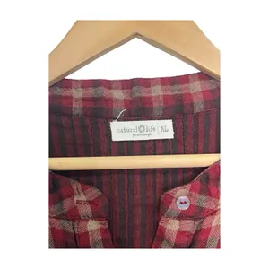 Natural Life Top Womens XL Red Plaid Flowy Tunic Boho Gauzy Peasant Boho Casual thumbnail 3