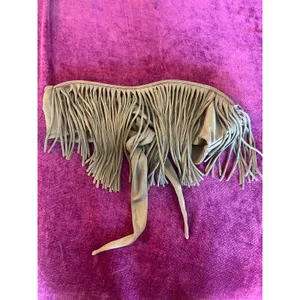 TORI PRAVER Dusty Fringe Bikini Top in Hazel Strapless Bandeau Size Large /L thumbnail 2