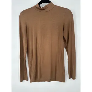 Telluride Clothing Company Lot of 2 Mock Neck Top Women S Brown White Neutral thumbnail 2