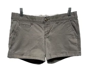 Vtg Old Navy Y2K Tan Brown‎ Cuffed Low Rise Chino Mini Shorts Women Sz 6 Preppy thumbnail 1