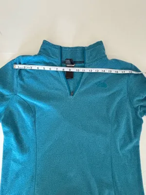 The North Face Teal Quarter Zip Fleece Pullover Women’s XL Cozy Outdoor Jacket thumbnail 4