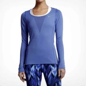 Womens Nike zonal cooling top crew neck long sleeve large thumbnail 11