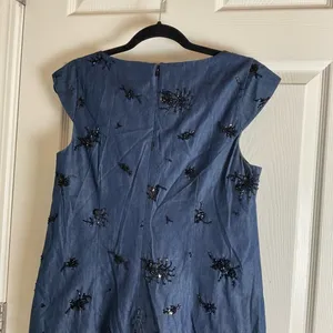 Zara Woman’s Navy Dress Sequin Detail size Medium thumbnail 9