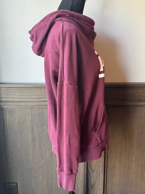 Puma Maroon Pullover Hoodie with White Logo Large thumbnail 6