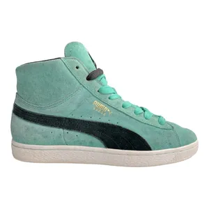 Puma Suede Classic Mid High Top Sneakers Mint Tiffany Blue Black Womens Size 8 thumbnail 4