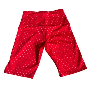 Free People Movement Biker Shorts Women M/L Red‎ Heart Print Activewear Yoga thumbnail 3