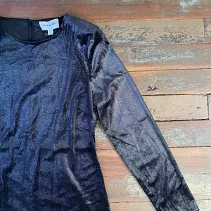 NWT Highline Collective Starry Night Velvet Long Sleeve Mini Dress Sz L 💛🎀 thumbnail 12