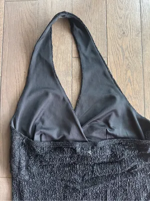Black Halter One-Piece Top thumbnail 4
