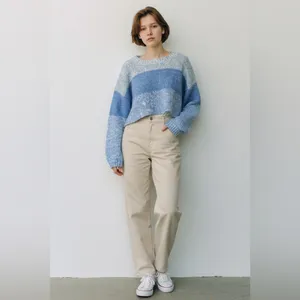Garage blue and white cropped sweater thumbnail 3