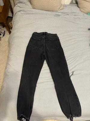 Abercrombie The Ankle Straight Ultra High-Rise Black Curve Love Jeans thumbnail 3