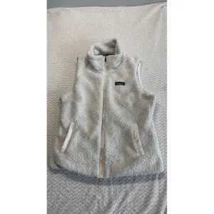 Patagonia Los Gatos Fleece Vest Womens Medium White Full Zip 25216 Pockets thumbnail 2