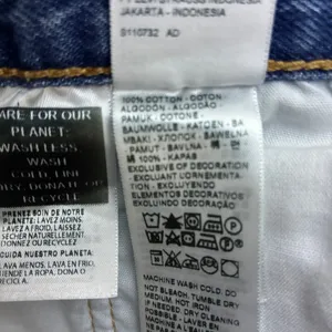 Levi's 501 Jean Shorts Distressed Raw Hem Medium Wash Denim Festival Size 30 thumbnail 7