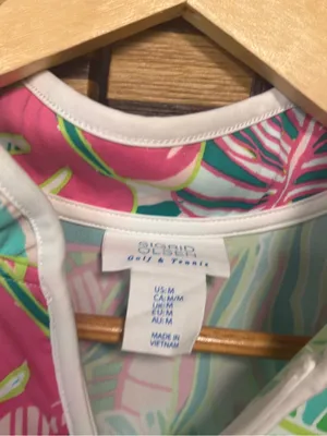 Sigrid Olsen pink and green golf and tennis tank medium thumbnail 5