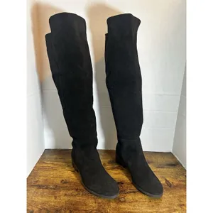 Lucky Brand LK Calypso Black Suede Tall Boots 9M NIB Oiled Suede Riding Autumn thumbnail 7