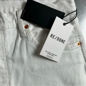 NWT Re/Done White 90’s High Rise Loose Fit Denim Jeans Size 31‎ thumbnail 7