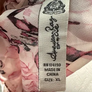 American Rag Long Sleeve Pink Floral Sheer Top Size XL EUC thumbnail 6
