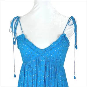 Karina Grimaldi Saralyn Sleeveless High Low Dress on Blue Floral Size XS thumbnail 4