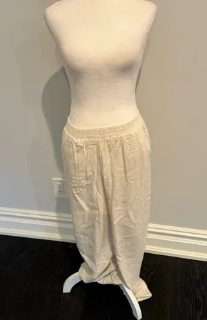 Garage Off White Linen Pants thumbnail 1