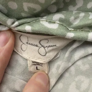 Jessica Simpson Mint Green White Leopard Print Mini Dress Size Large Womens thumbnail 5