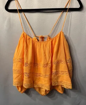 NWT Free People “Home Again” Cami size Large color Orange thumbnail 1