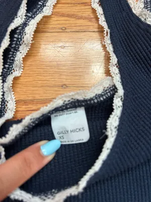 Hollister Top Tank Lace Navy Blue thumbnail 5