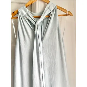 Elliatt Varella Halter Tiered Maxi Dress Light Blue Medium thumbnail 7