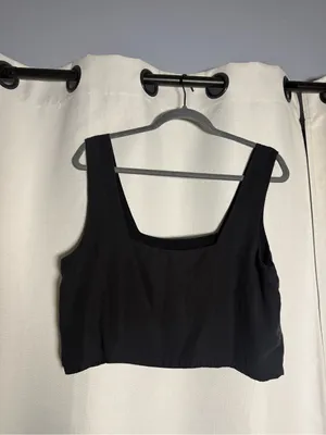 Bamabones Martine Black Tencel Crop Top Size Small thumbnail 4