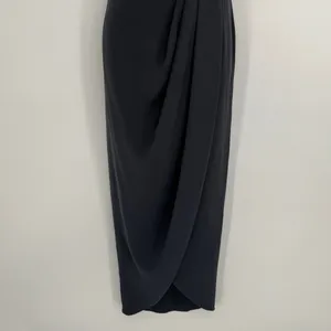 Shona Joy U Wire Bustier Draped Strapless Midi Dress Size 4 Gray Formal Wedding thumbnail 6