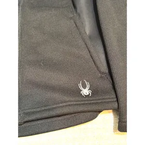 Spyder Black Textured Knit Full Zip Hooded Jacket Small Petite thumbnail 9