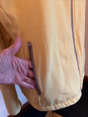 Free Country Pale Yellow Hooded Utility Jacket with Gray Trim thumbnail 4