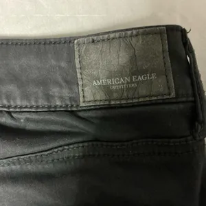 American Eagle Hi-Rise Jegging Size 4 Black Moto Zip thumbnail 9