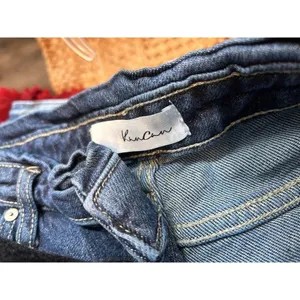 Kancan Dark Wash Tapered Jeans With Distressed Knees Size 11 / 29 Mid Rise thumbnail 3
