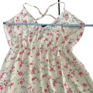 Reformation Floral Midi Dress Side Slit Criss Cross Back Size M (runs small) thumbnail 4