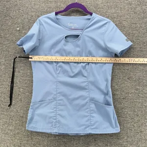 Butter-Soft Scrub Top‎ Baby Blue Small thumbnail 12