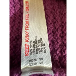 FP Beach Free People Purple Cotton‎ Waffle Knit Henley Sweater Medium 6012 thumbnail 5