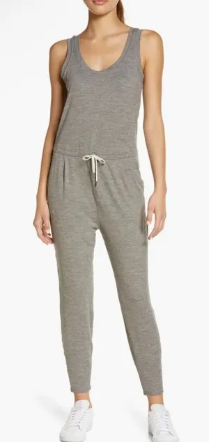Vuori Lux Harem Jumpsuit in Heather gray Small thumbnail 1