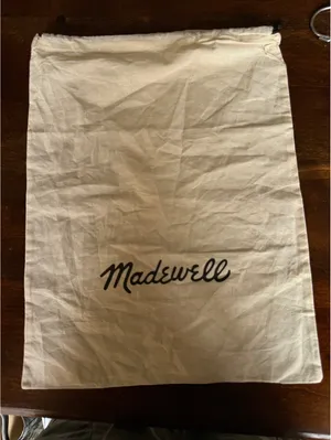 Madewell Drawstring Dust Bag - Beige Cotton Storage Pouch thumbnail 1