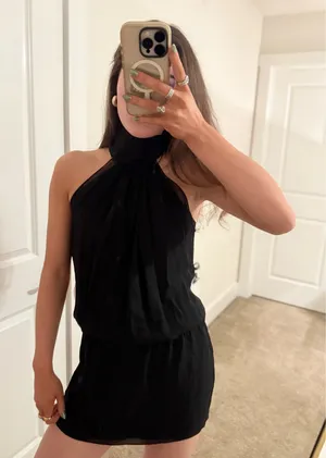 Ramy Brook Dress Mini Black thumbnail 1