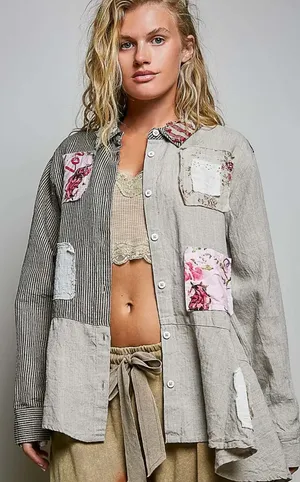 POL Patchwork Linen Flannel thumbnail 1