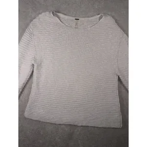 free‎ people ivory ribbed sweater small thumbnail 2