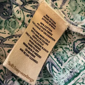 Soft Surroundings Teal Floral Block Print Tiered Midi Dress 2FW00 Small thumbnail 5