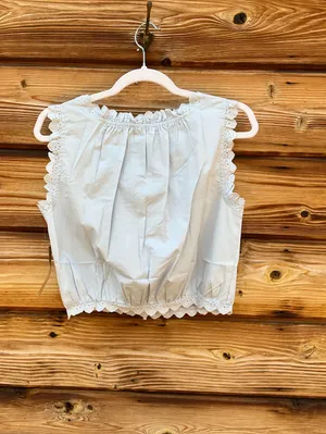 Sorella Light Blue Size XS Shelby Sleeveless Cropped Blouse Top Few Moda thumbnail 11