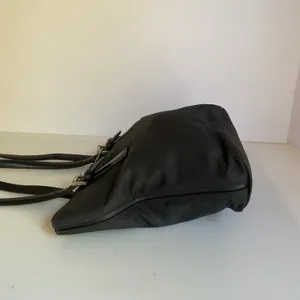 Vintage Coach F3K-9321 Black Twill Leather Trim Tote Shoulder Bag Y2K thumbnail 8