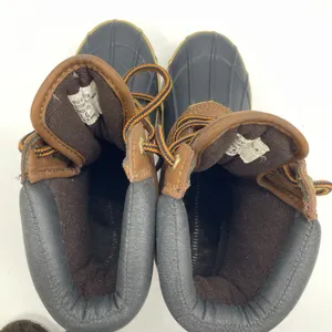 Polar Edge Womens‎ 6 Duck Boots Laced Navy Tan Upper Thermolite Insulation Steel thumbnail 7