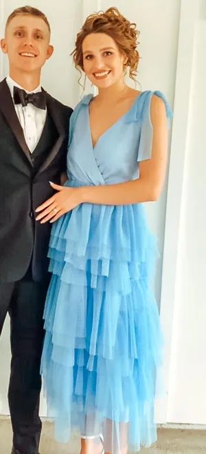 Just Be Red Dress Boutique Blue Tulle Dress thumbnail 1