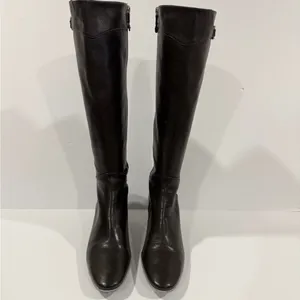 Cole Haan dark brown espresso Leather Knee-High Boots Women’s 7 B Made in Brazil thumbnail 11