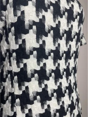 Kling Houndstooth Mini Shift Dress Vtg Old Money Minimal 6 thumbnail 7