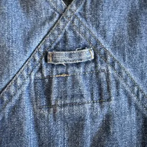 Vintage 90's Crazy Horse Liz Claiborne Women's Denim Overalls Crop Raw Hem Blue thumbnail 10