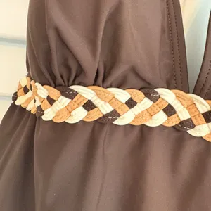 White Stag Brown Braided One Piece‎ Swimsuit Size Large thumbnail 4