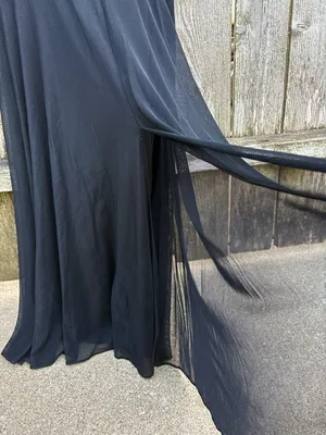 EUC Betsy & Adam Black Sweetheart Mermaid Maxi Dress Size 0 thumbnail 6